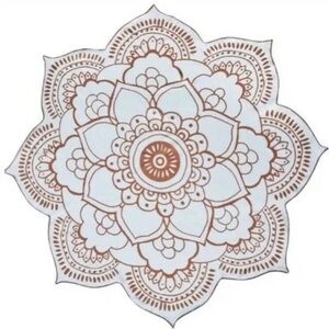 Brand New Vix Paula Hermanny Blue Lotis Shaped Towel 59 inches